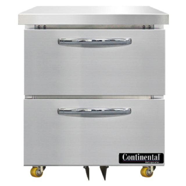 Continental Refrigerator SW27N-U-D Undercounter Refrigerator 27"W 7.4 Cu Ft Capacity