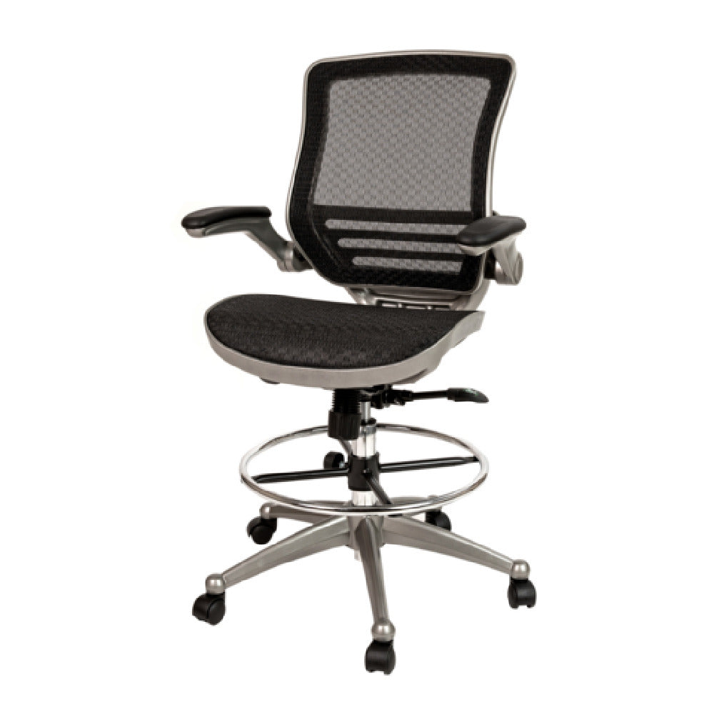 Flash Furniture BL-LB-8801X-D-BK-GR-GG Waylon Drafting Swivel Chair 42-1/2" 50" Adjustable Height