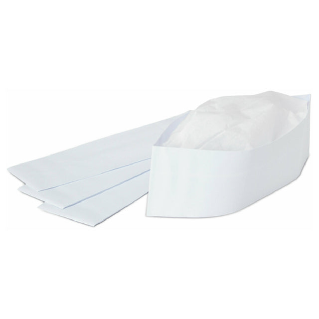 Royal Industries PPR OS WHT Disposable Overseas Cap Paper Crown White (100 Per Box 10 Boxes Per Case)