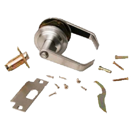 Franklin Machine Products 134-1131 Lever Lockset Privacy Lockset With Push Lock Includes Thru-bolt Kit