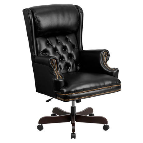 Flash Furniture CI-J600-BK-GG Traditional Executive Swivel Office Chair 47-3/4" To 51" Adjustable Height