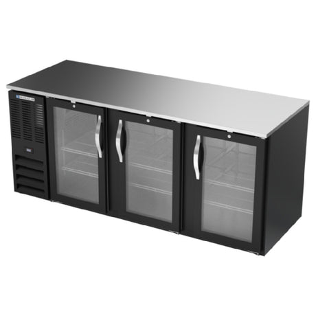 Beverage Air BB78HC-FG-B - Refrigerated Food Rated Back Bar Storage Cabinet, Three-section