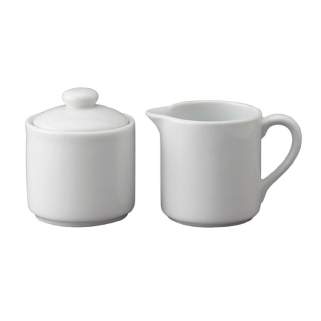 Harold Import Co. YK-27W HIC Sugar & Creamer Set 6 Oz. Cylinder Style