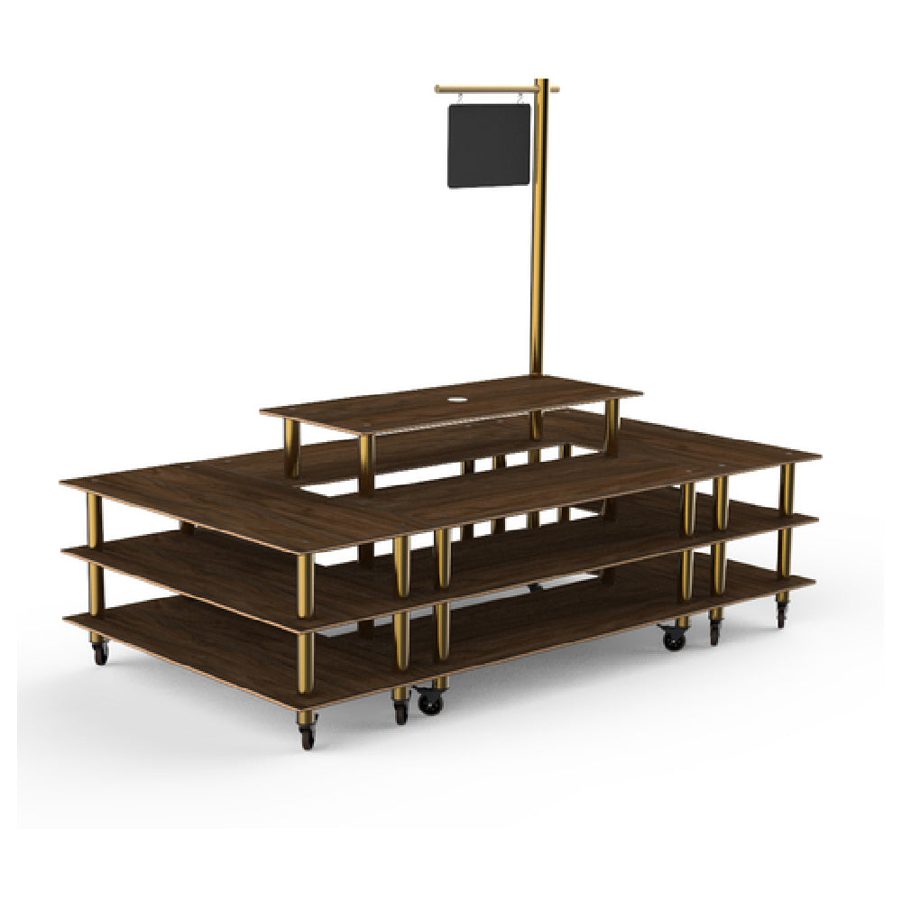 Steelite MGCMLB07WBXW Mogogo Buffet Solutions Modular Market Square 4-tier 130" X 71" X 107"H