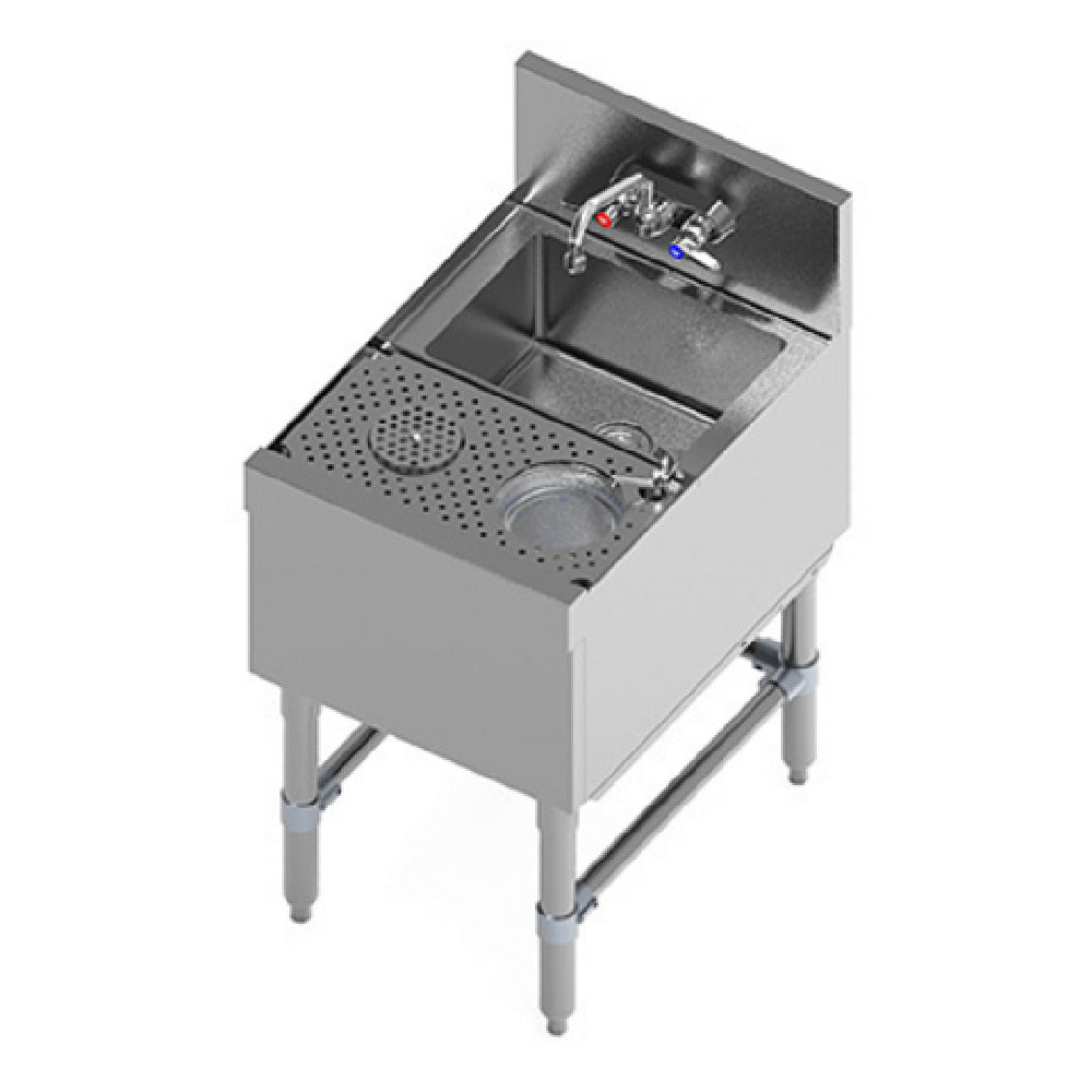 Eagle DSGR-18-24 Eagle Spec-Bar® Dump Sink With Glass Rinser Heavy Gauge Type 300 Stainless Steel Sink