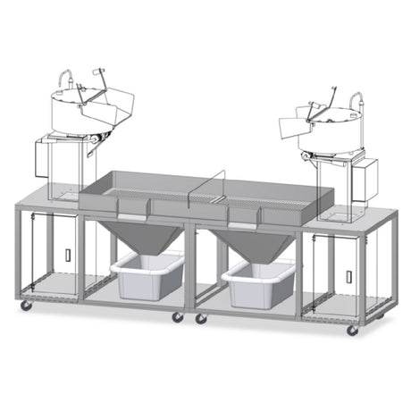 Gold Medal 2791-00-101 - Twin Kettle Pro Plant Stand (for Cornado), Modular Table System