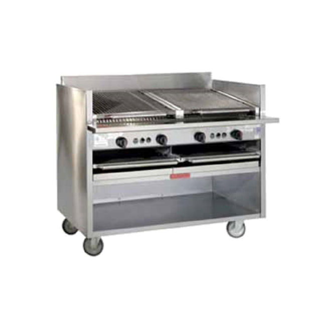 Magikitchn FM-SMB-636_NAT Coal Charbroiler Floor Model Gas