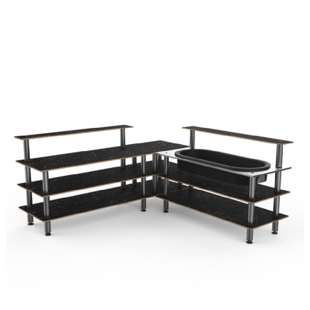 Steelite MGCMLB01MSXF Mogogo Buffet Solutions Modular Cooling Corner Station 3-tier