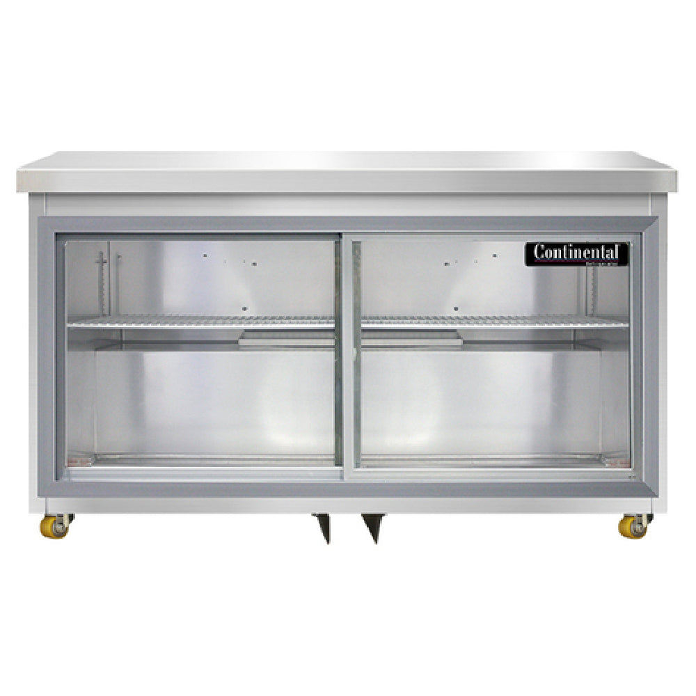 Continental Refrigerator SW48NSGD-U Undercounter Display Refrigerator 48"W 13.4 Cu Ft Capacity