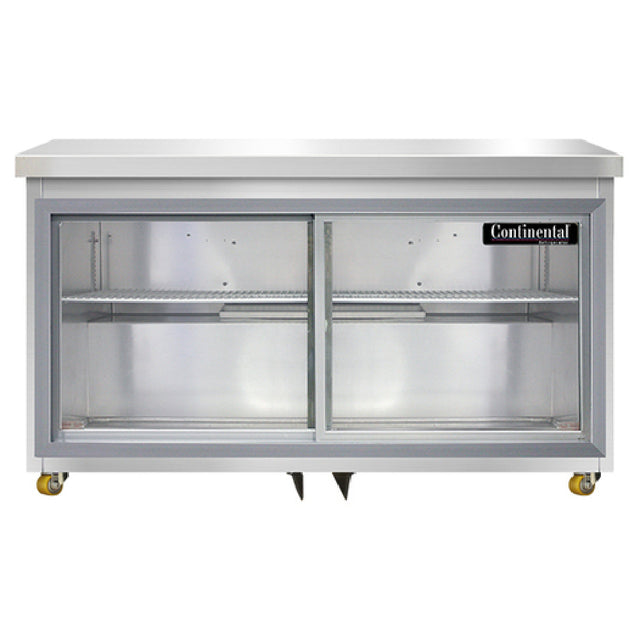 Continental Refrigerator SW48NSGD-U Undercounter Display Refrigerator 48"W 13.4 Cu Ft Capacity