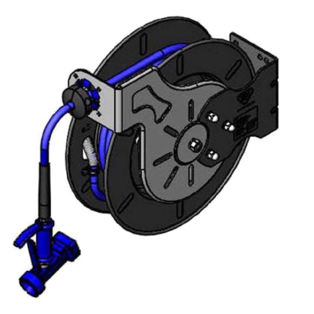 T&S Brass B-7242-05 Hose Reel System Open 3/8" X 50' Hose With Stainless Steel Front Trigger Spray Valve (with A 5/16" Orifice)