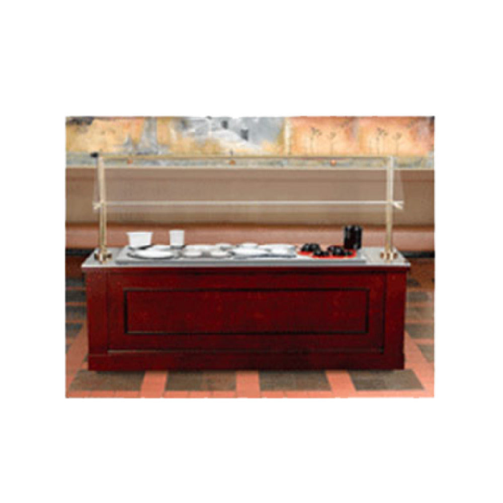 Bon Chef 50105 - American Buffet Station, 8'L X 30"W, With (5) Pan Cold Wells