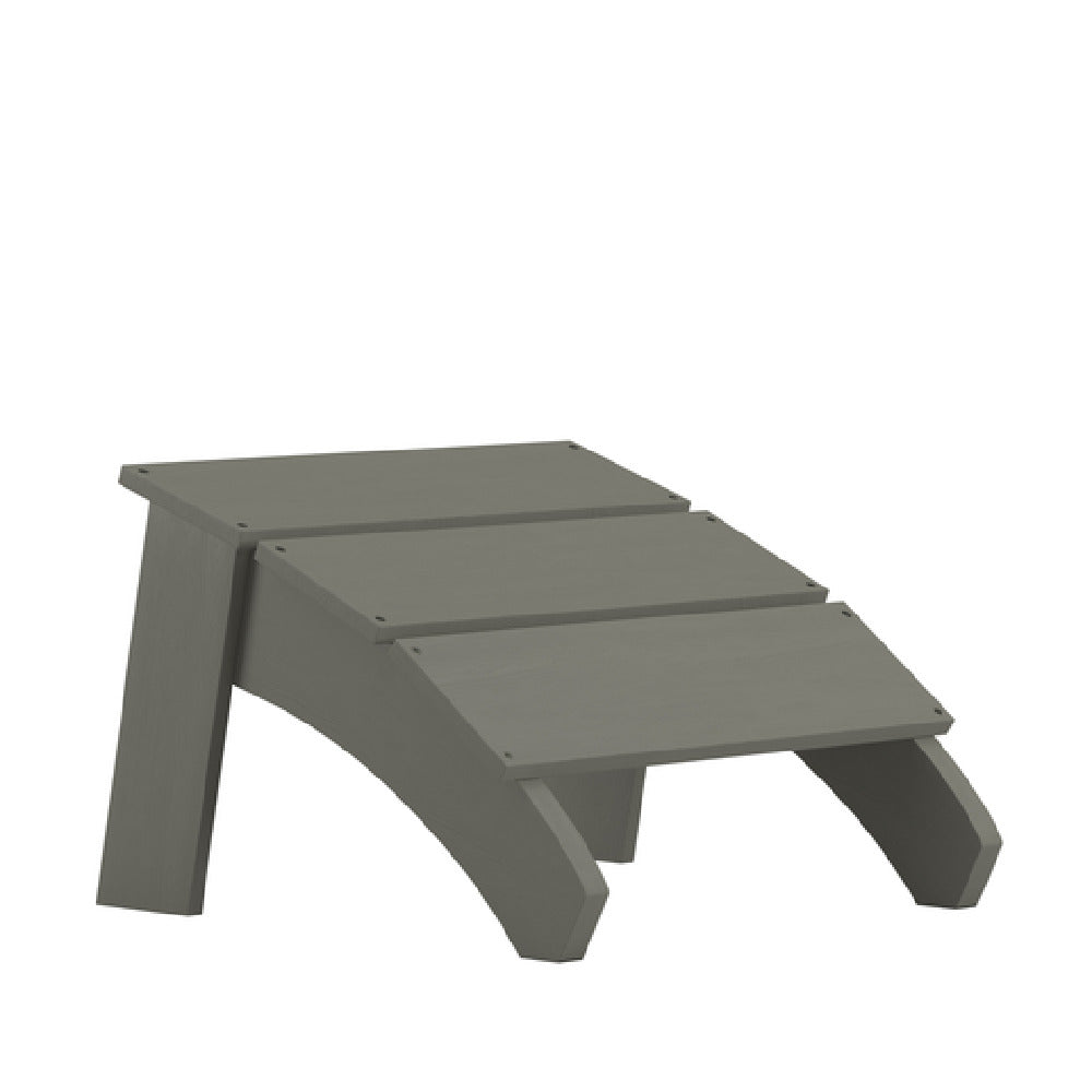 Flash Furniture JJ-C14309-GY-GG Sawyer Modern Adirondack Ottoman Foot Rest All-weather Poly Resin Wood Gray