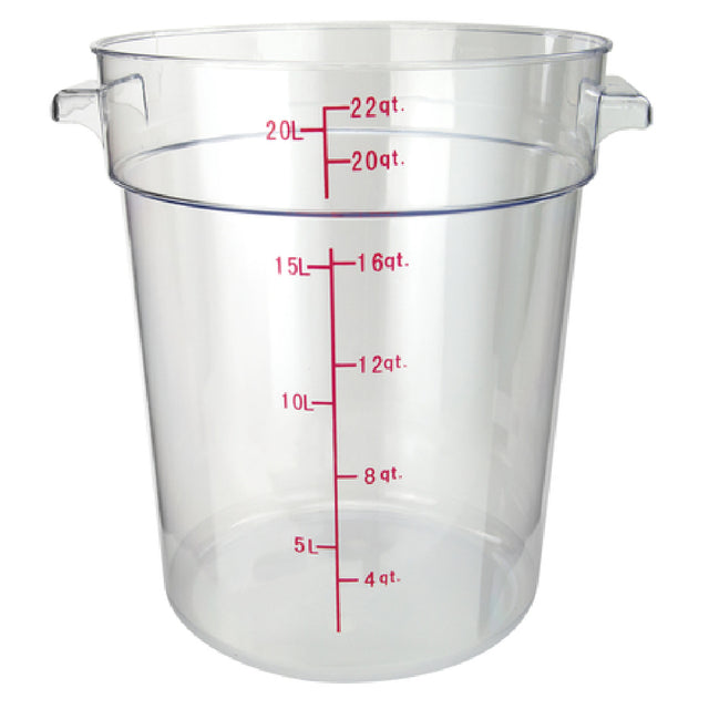 Winco PCRC-22 Food Storage Container 22 Qt. 14-1/2" X 14-3/4" X 15"H