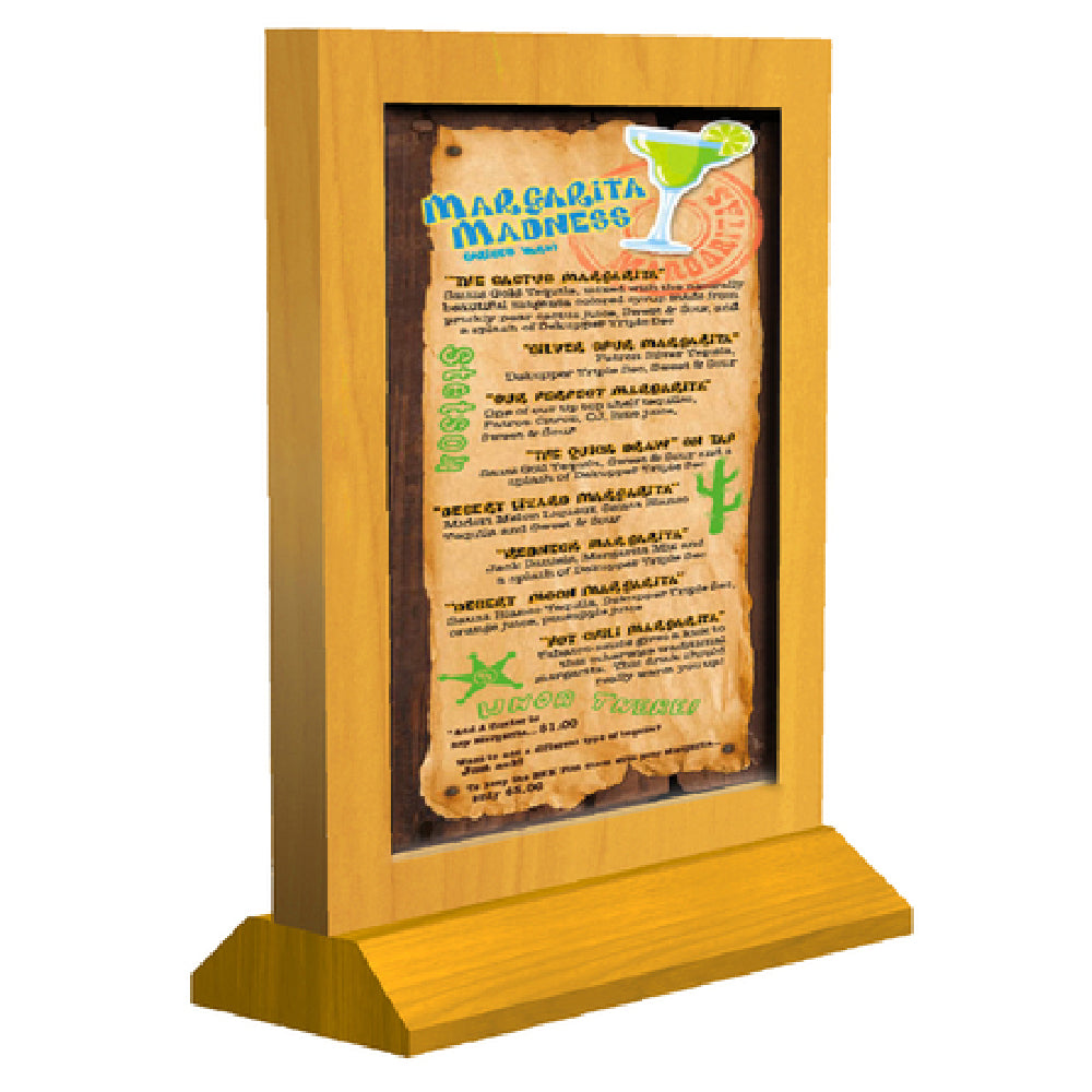 Menu Solutions WTFR-A-2S Table Tent 4" X 6" Insert Wood Frame