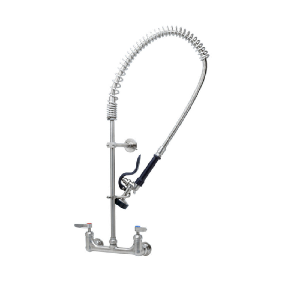 T&S Brass S-0133-CR-B EverSteel 8” Wall Mount Mixing Faucet With Body 18” Riser