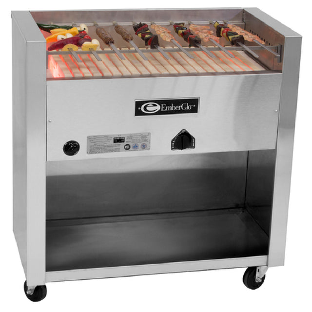 EmberGlo 25WF-KABOB_NAT - (25WF-KABOB-OPEN FRT) Kabob Charbroiler, Propane OR Natural Gas