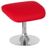 Flash Furniture CH-162430-O-RED-FAB-GG Egg Series Ottoman 19-1/2"W X 15"D X 17-1/2"H