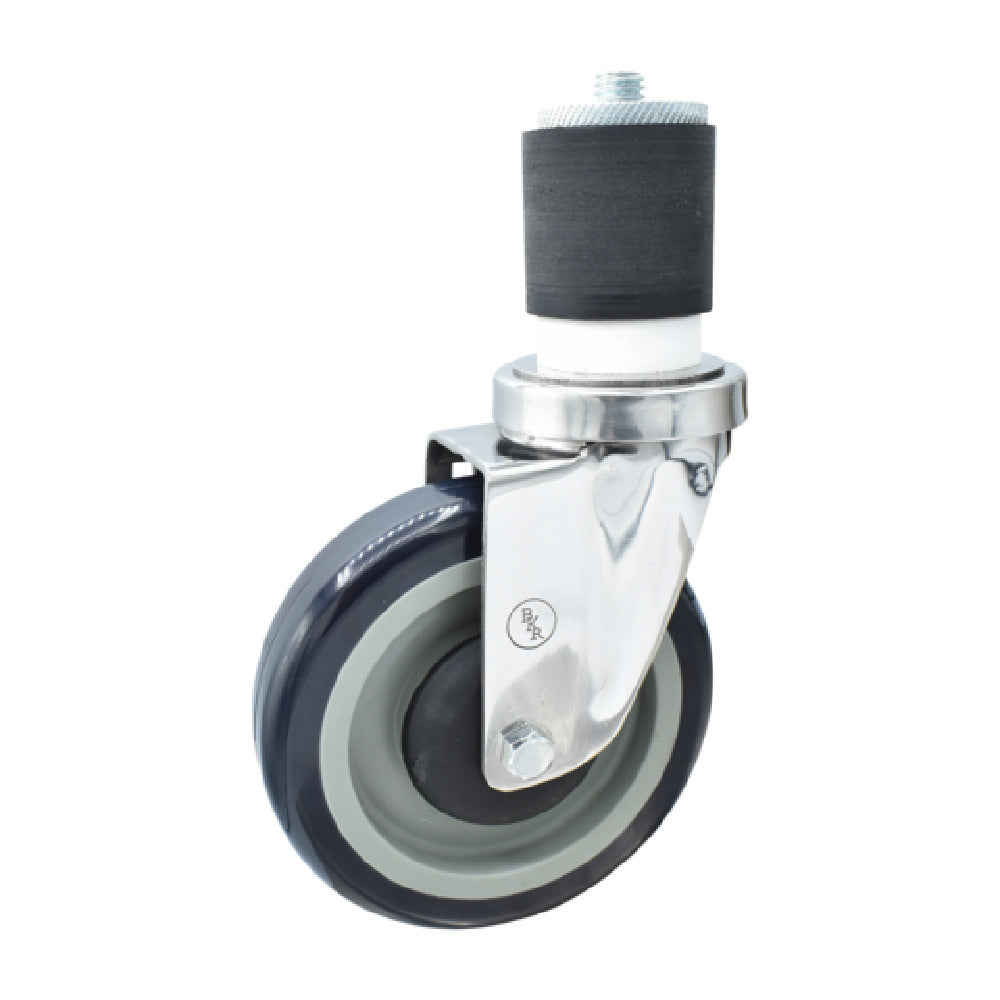 BK Resources 5SS-4RA-PLY - Swivel Caster, 2" Expanding Stem, 5" Polyolefin Wheel