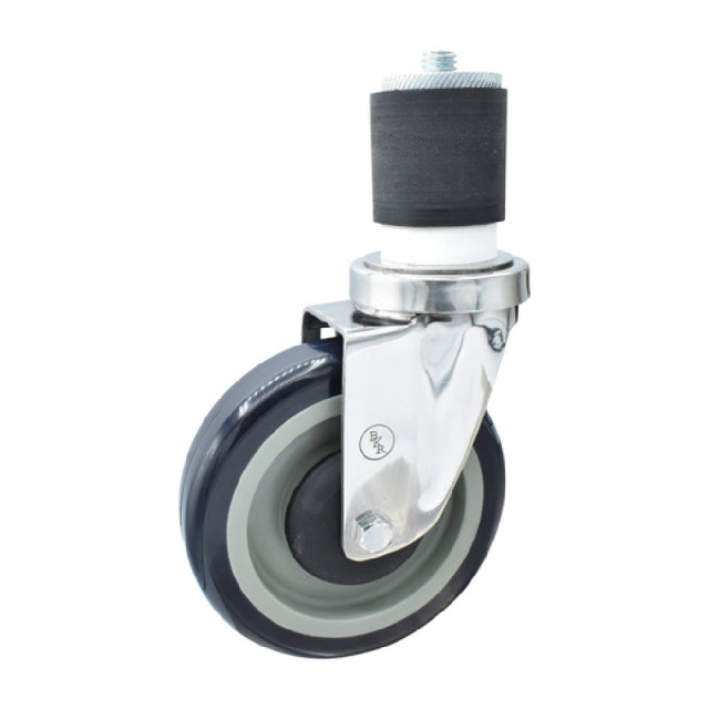 BK Resources 5SS-4RA-PLY - Swivel Caster, 2" Expanding Stem, 5" Polyolefin Wheel