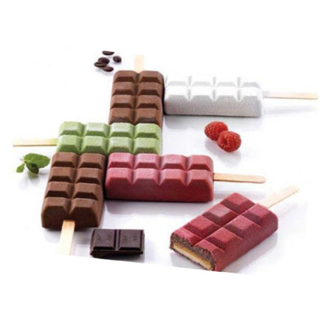 JB Prince MA204 Choco Stick Ice Cream Pop Mold 15"W X 12"D X 2"H (12) Forms