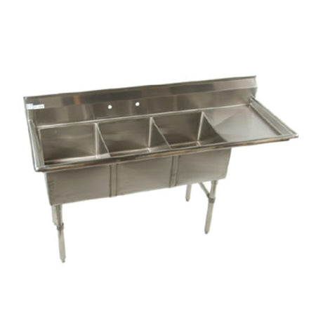 Klinger's Trading ECS3DR Economy Sink Three Compartment 68-1/2"W X 25-1/2"D X 41"H