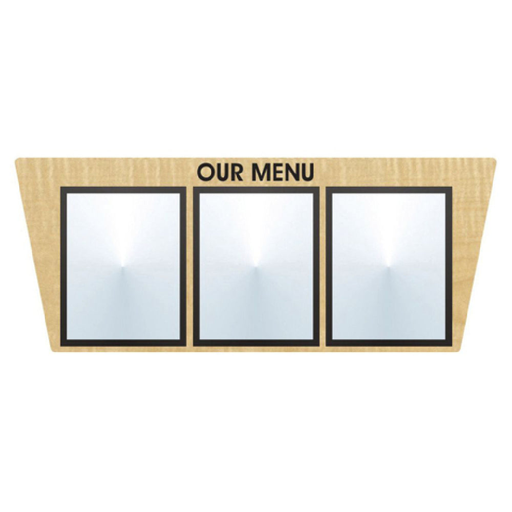 Hubert 63462 - Menu Board, 3-pocket, Wall-mount