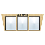 Hubert 63462 - Menu Board, 3-pocket, Wall-mount
