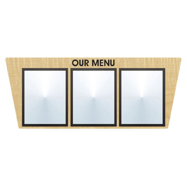 Hubert 63462 - Menu Board, 3-pocket, Wall-mount
