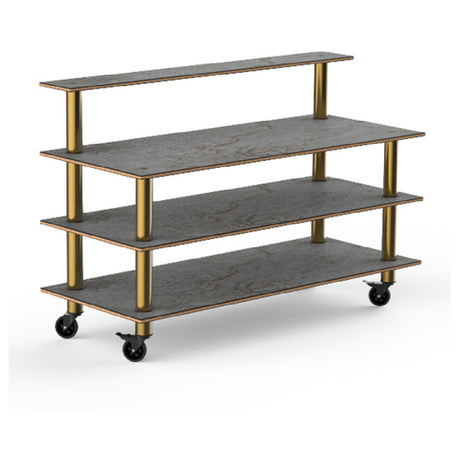 Steelite MGCMLB13GBXW Mogogo Buffet Solutions Modular Classic Plus 3-tier 71" X 29-1/2" X 47"H