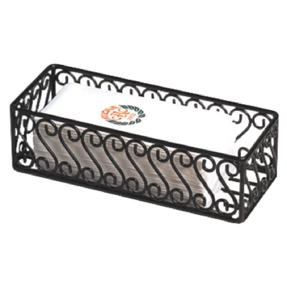 American Metalcraft SFBB5312 Basket 12"L X 5"W X 3"H Black Scroll Design