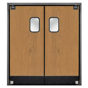 Curtron SPD-35-L-GK-DBL-7884 Service-Pro® Series 35 Double Swinging Door 78”W X 84”H X 1-5/8” Thick Door Panel Consisting Of Full Perimeter Rigid PVC Frame And Perimeter Gasket