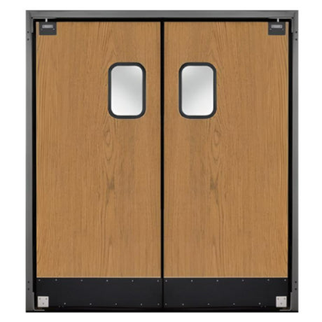 Curtron SPD-35-L-GK-DBL-7896 Service-Pro® Series 35 Double Swinging Door 78”W X 96”H X 1-5/8” Thick Door Panel Consisting Of Full Perimeter Rigid PVC Frame And Perimeter Gasket