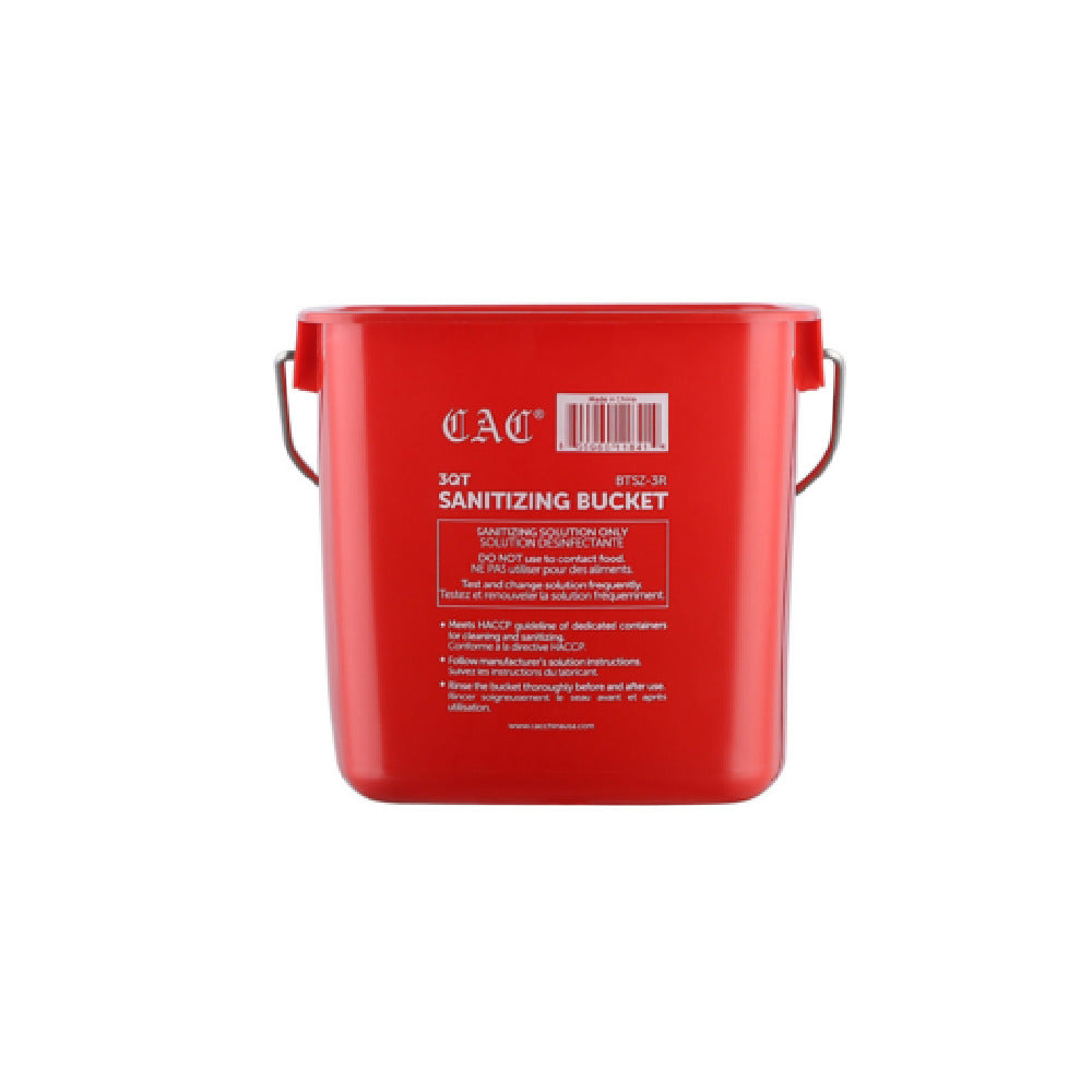 CAC China BTSZ-3R Bucket 3qt. For Sanitizing