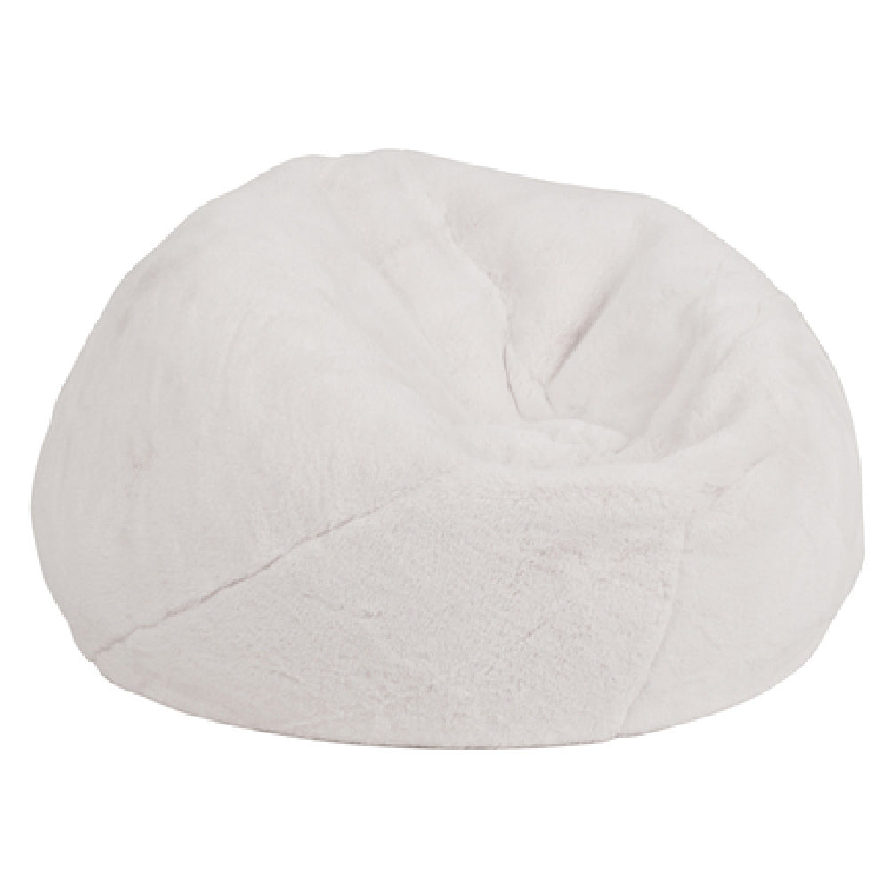 Flash Furniture DG-BEAN-SMALL-FUR-WH-GG Bean Bag Chair Small Removable Slip Cover