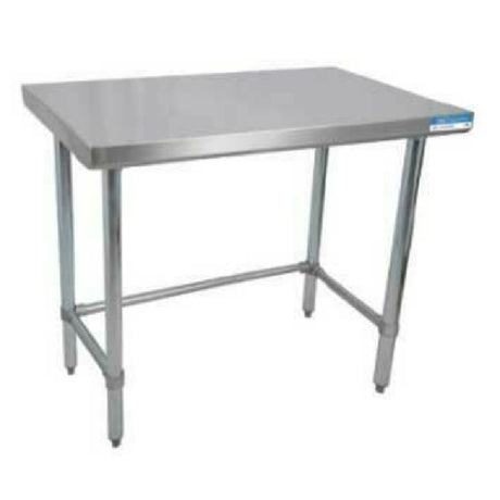 BK Resources QTTOB-7236 Work Table 72"W X 36"D X 34-3/4"H 14/304 Stainless Steel Top Reinforced With (3) 5" C Channels