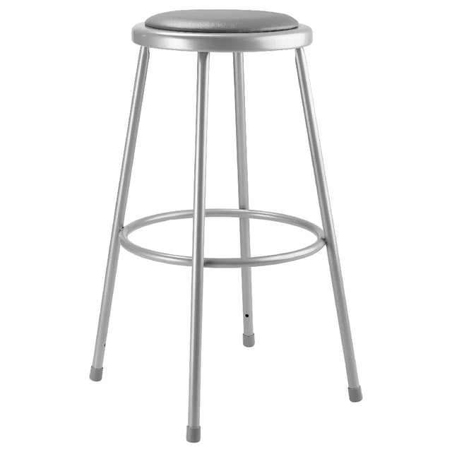 National Public Seating 6430 NPS® Vinyl Padded Steel Stool 30"H 14" Round Seat With 11-1/2" Dia. Vinyl Padding