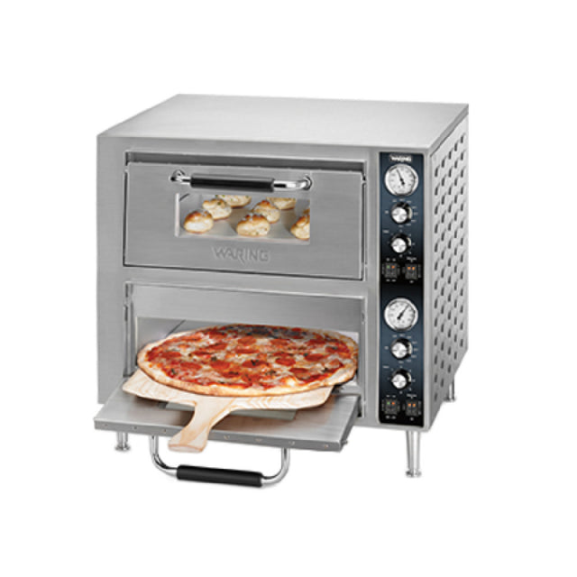 Waring WPO750 Double-Deck Pizza Oven Electric Countertop