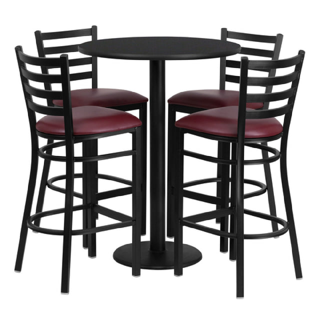 Flash Furniture RSRB1025-GG Table And Bar Stool Set Includes (1) 30" Dia. X 42"H Table