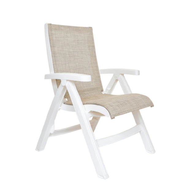 Grosfillex US112004 Jamaica Beach Midback Folding Chair Stackable Designed For Outdoor Use