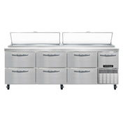 Continental Refrigerator PA93N-D Pizza Prep Table 93"W Three-section