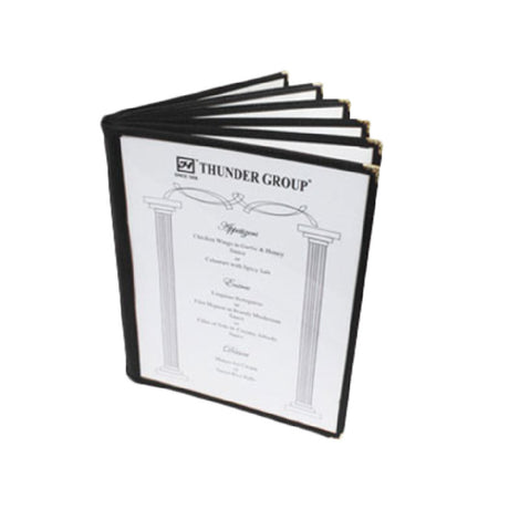 Thunder Group PLMENU-6BL Menu Cover 8-1/2" X 11" 6-page Book Fold