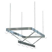 Sapphire Manufacturing SM-CR96 Pot Rack Ceiling Hung Triple Bar Design