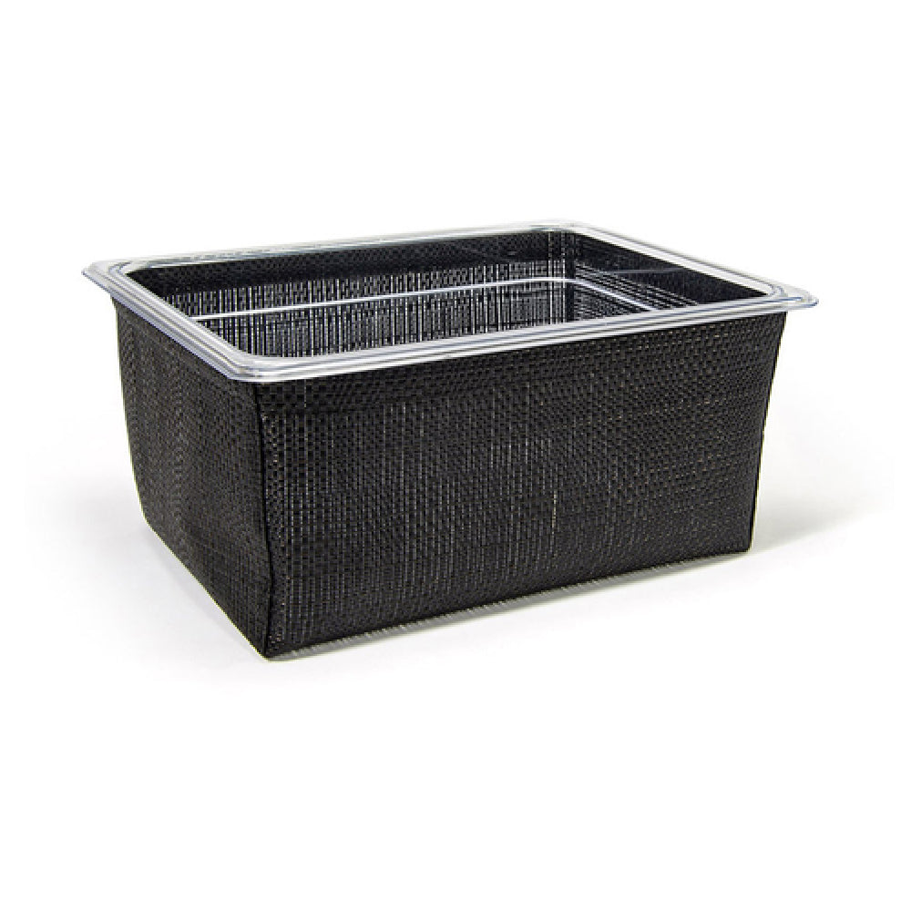 FOH BHO135BKV21 1/2 Size Metroweave Housing/Pan Set Deep Random Weave Black