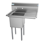 Koolmore SA151512-15R3 - Sink, 1-compartment, 33"W X 21"D X 44-1/2"H Overall Size