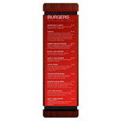 Menu Solutions WDRBB-BD Menu Board Holds 4-1/4" X 14" Insert Double Panel With 2 Views