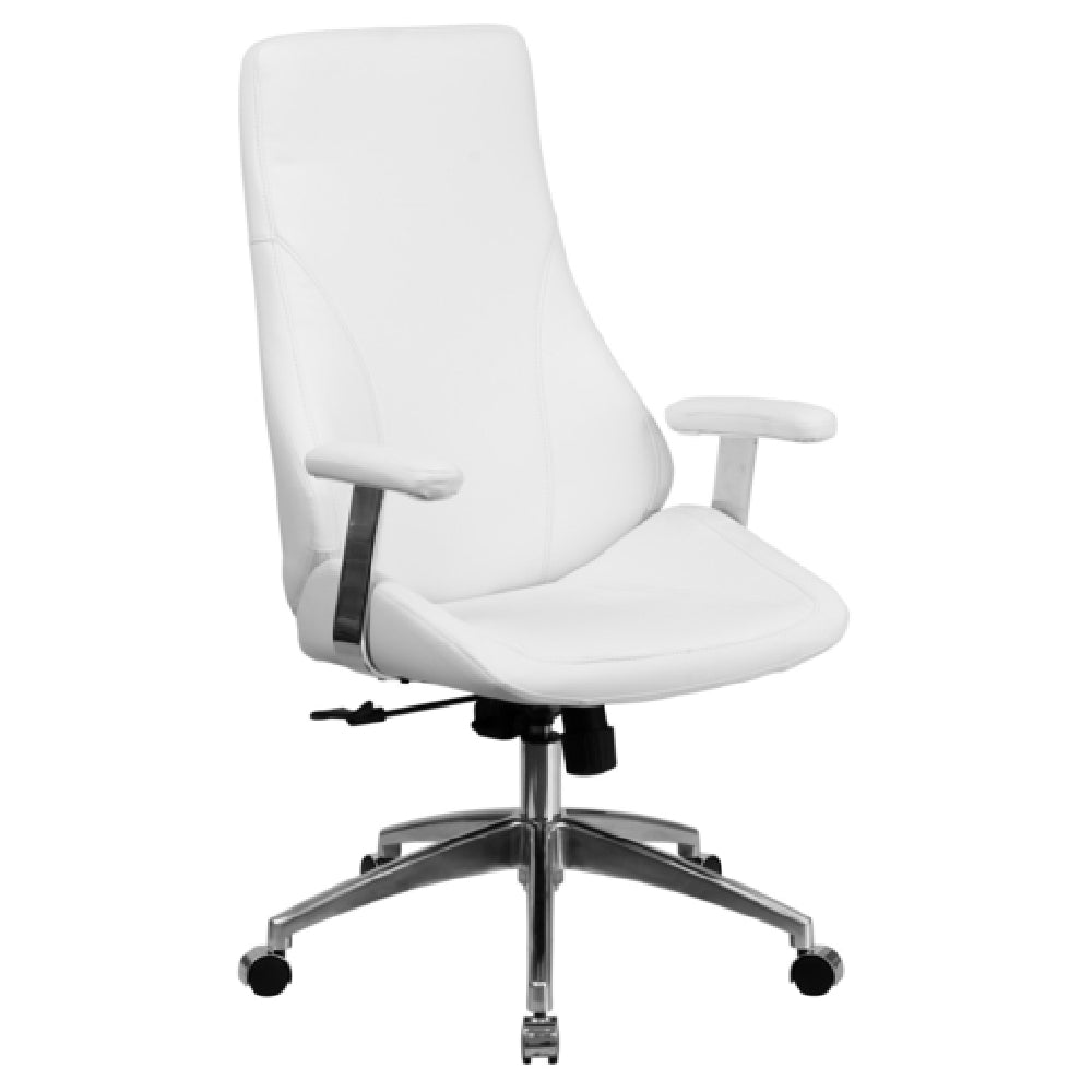 Flash Furniture BT-90068H-WH-GG Executive Swivel Office Chair 44-3/4" To 48-1/2" Adjustable Height