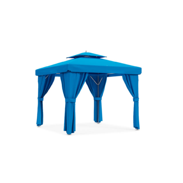 Plantation Prestige Commercial Furniture 9500-01 GRB Marcella Cabana 10' X 10' Includes Vented Canopy And All Aluminum Commercial Frame