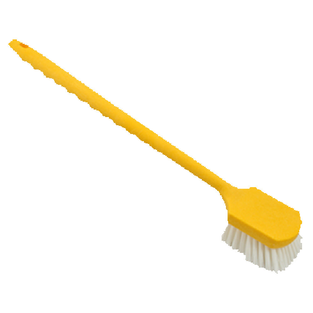 Franklin Machine Products 142-1645 Multi-Purpose Brush 20" Yellow Plastic Handle 1-5/8" White Polypropylene Bristles