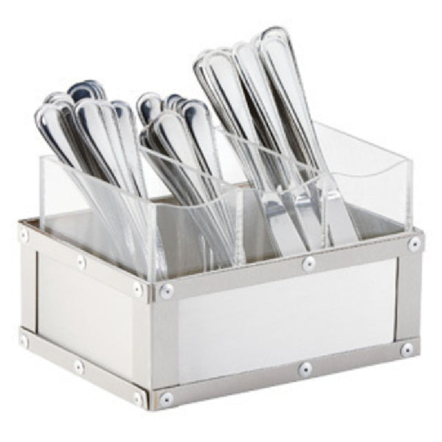 Cal Mil 3408-55 Urban Flatware Organizer 9"W X 6"D X 5-1/4"H (3) Section